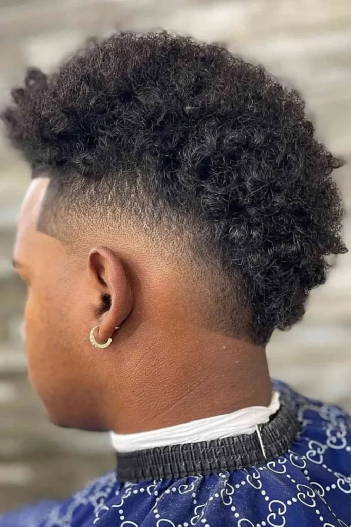 Afro Burst Fade Haircut