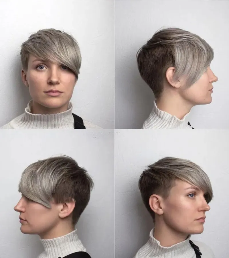 Asymmetrical Pixie With Bangs