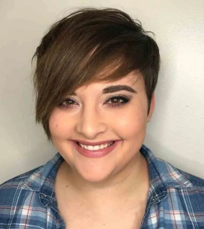 Asymmetrical Pixie with Long Bangs