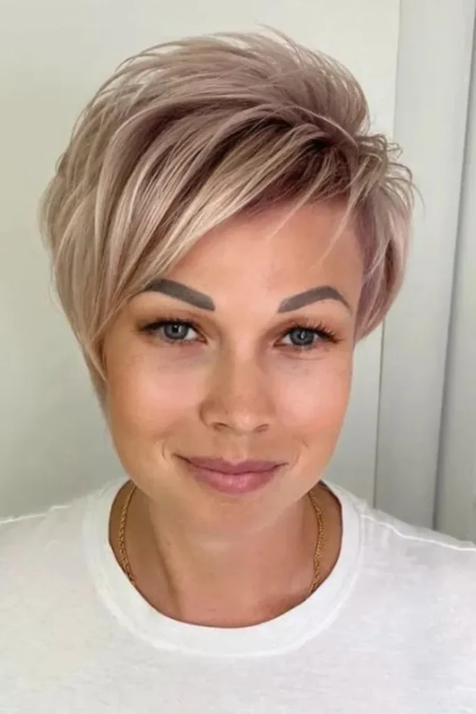Asymmetrical Spiky Pixie With Bangs