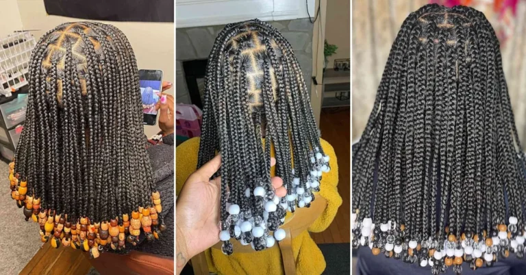 Beautiful Knotless Braids With Beads