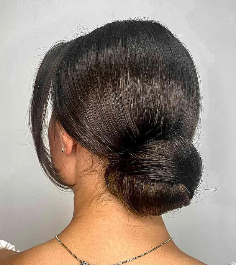 Black Sleek Bun Hairstyle