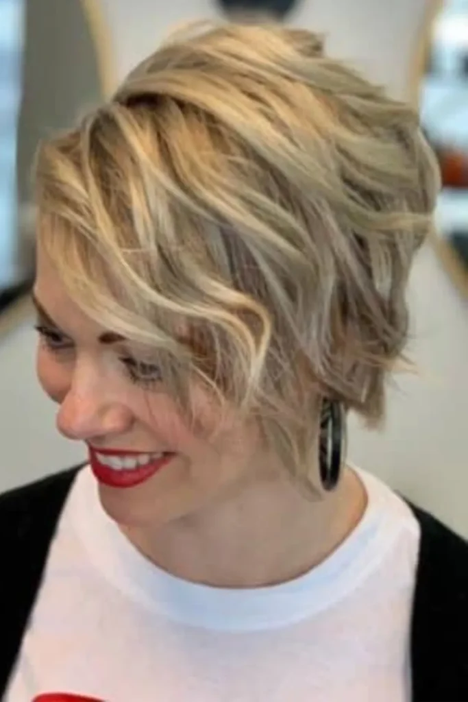 Blonde Wavy Pixie