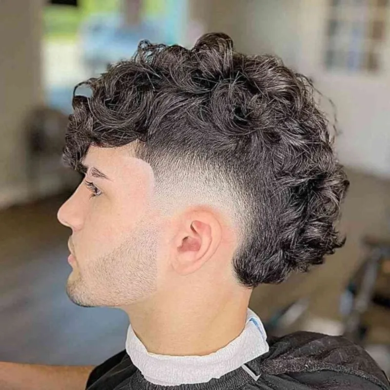 Burst Fade with Natural Curls