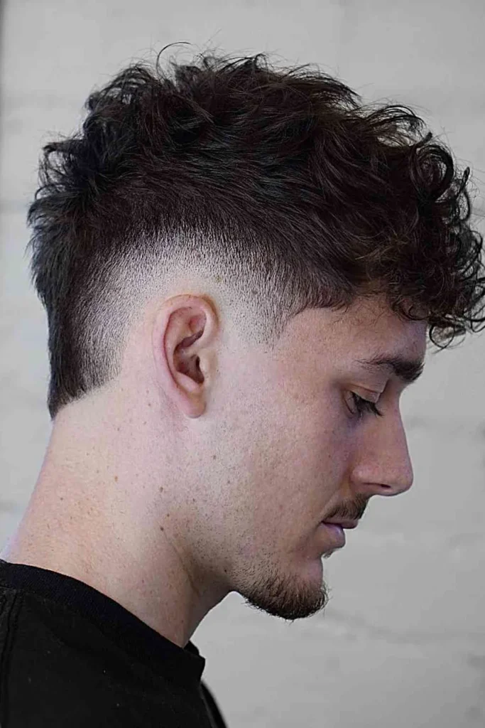 Burst Faded with a Messy, Curly Top