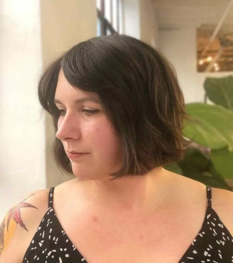 Chin-Length Soft Bob with Curtain Bangs