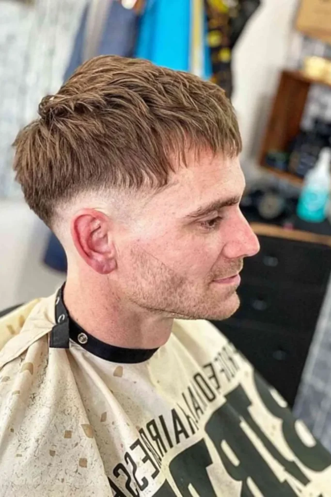 Choppy French Cut with Drop Fade