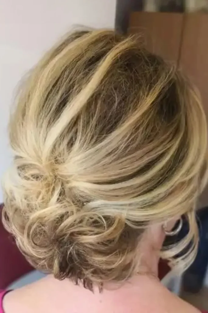 Curly Chignon for Short Hair