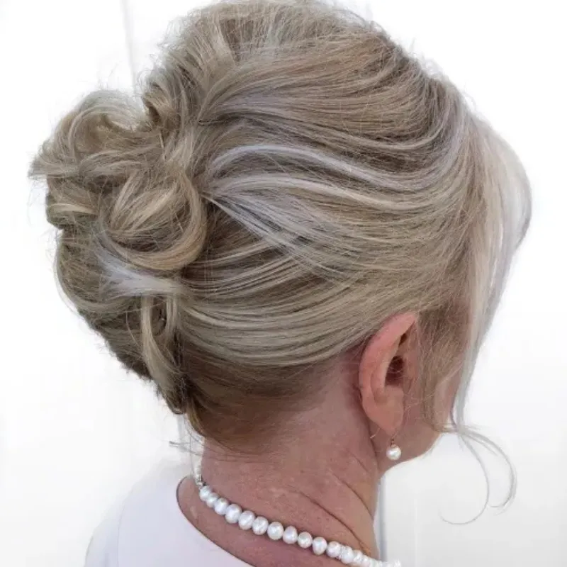 Curly French Roll Updo