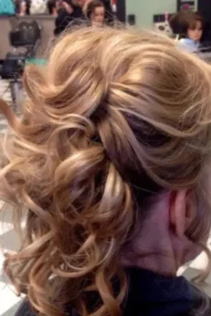Curly Ponytail with Tendrils