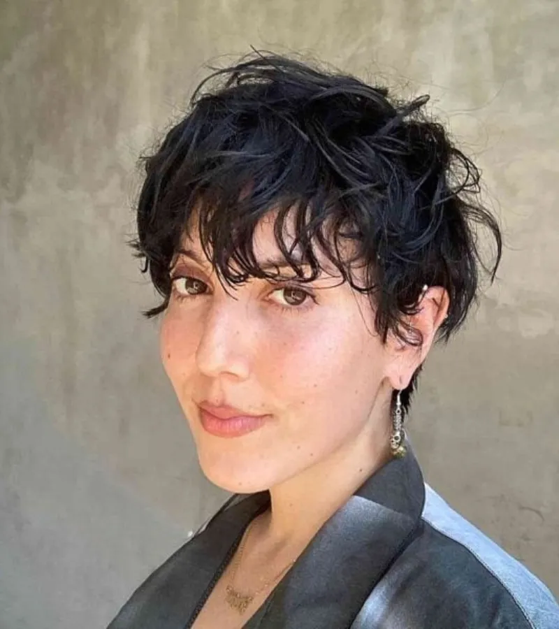 Cute Long Pixie with Bangs