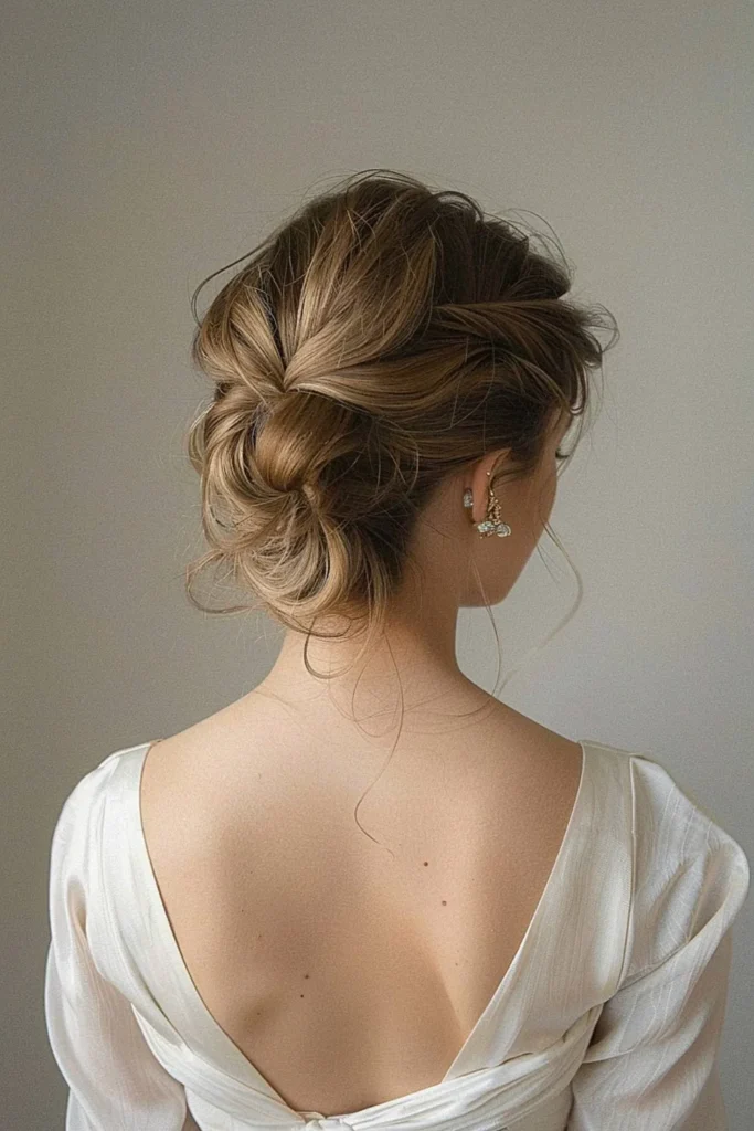 Easy Bridesmaid Updo for Short Hair