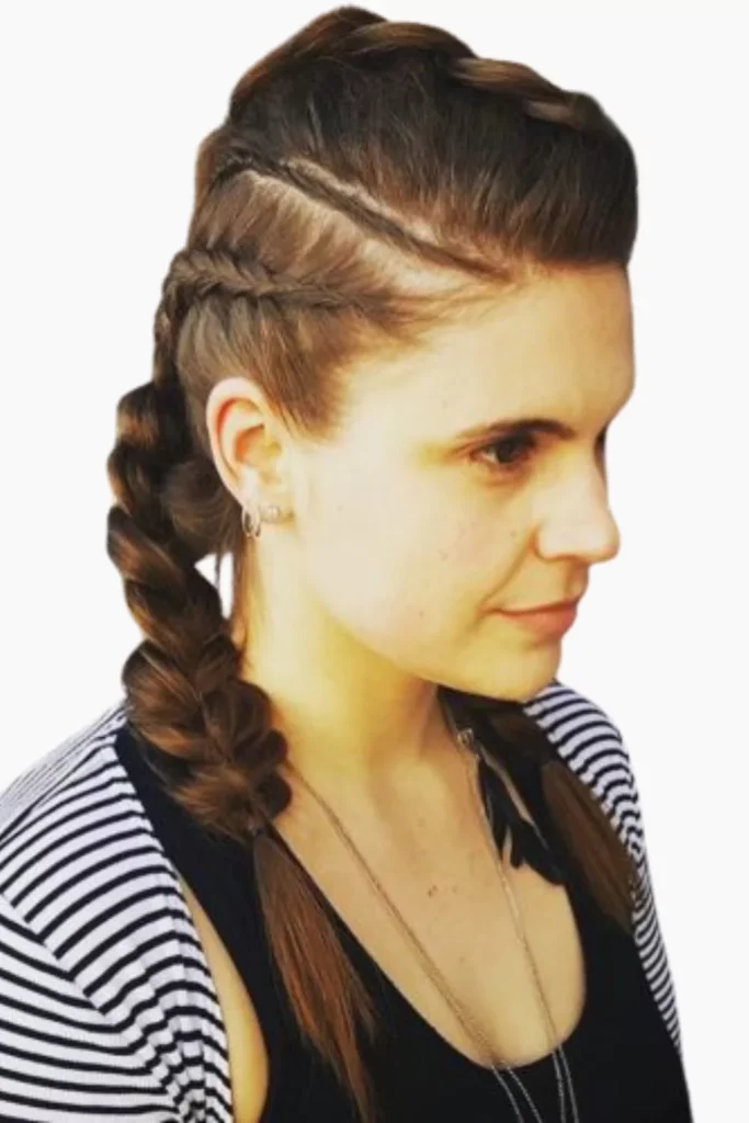 Edgy Viking French Braids for a Party