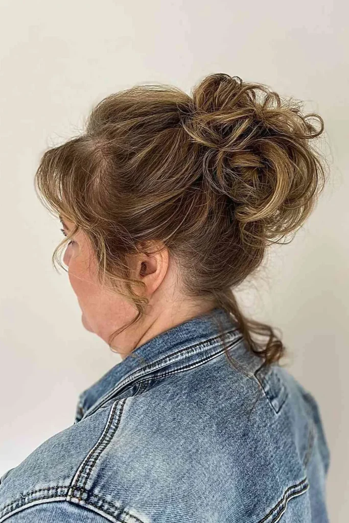 Face-Framing High Loose Knot Hairstyle