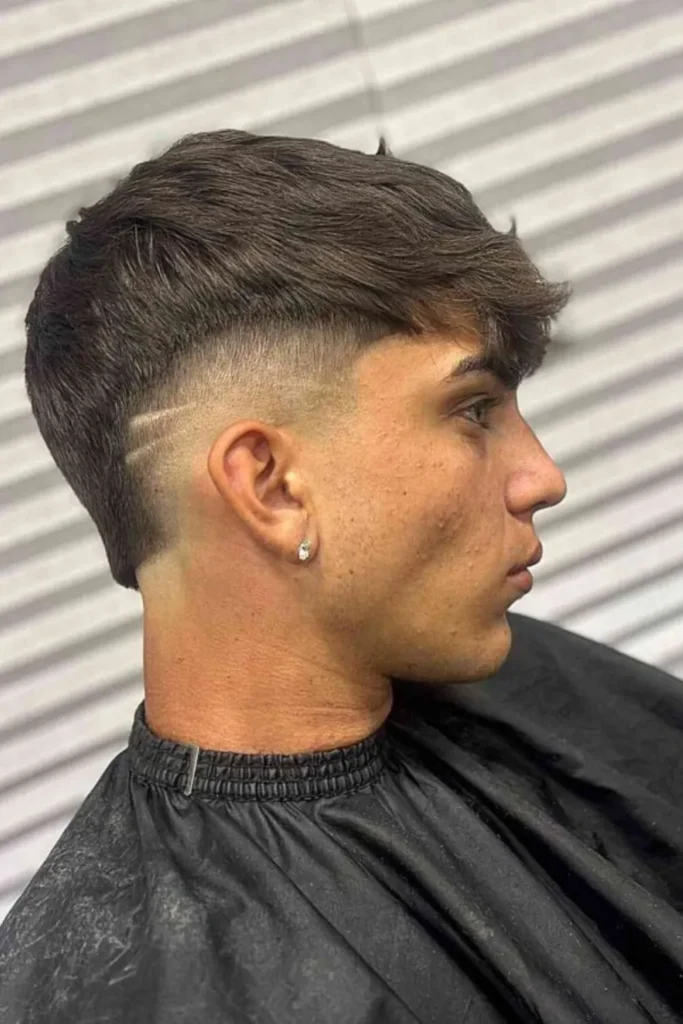 Fade Burst Haircut with Bangs