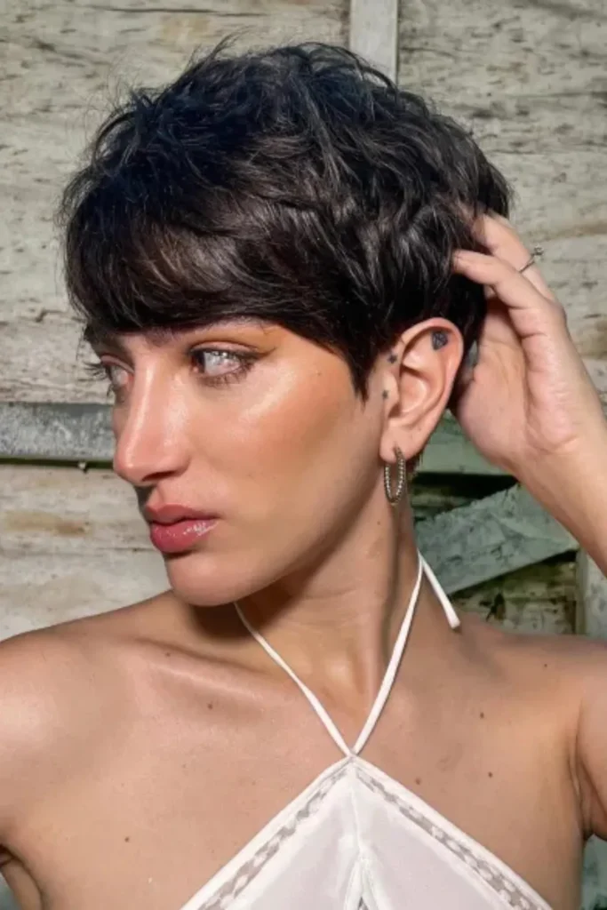 Feathered Messy Pixie Haircut