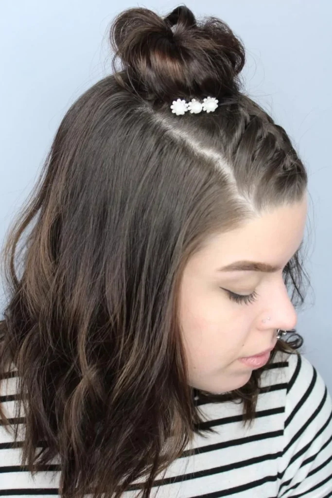 French Braided Topknot