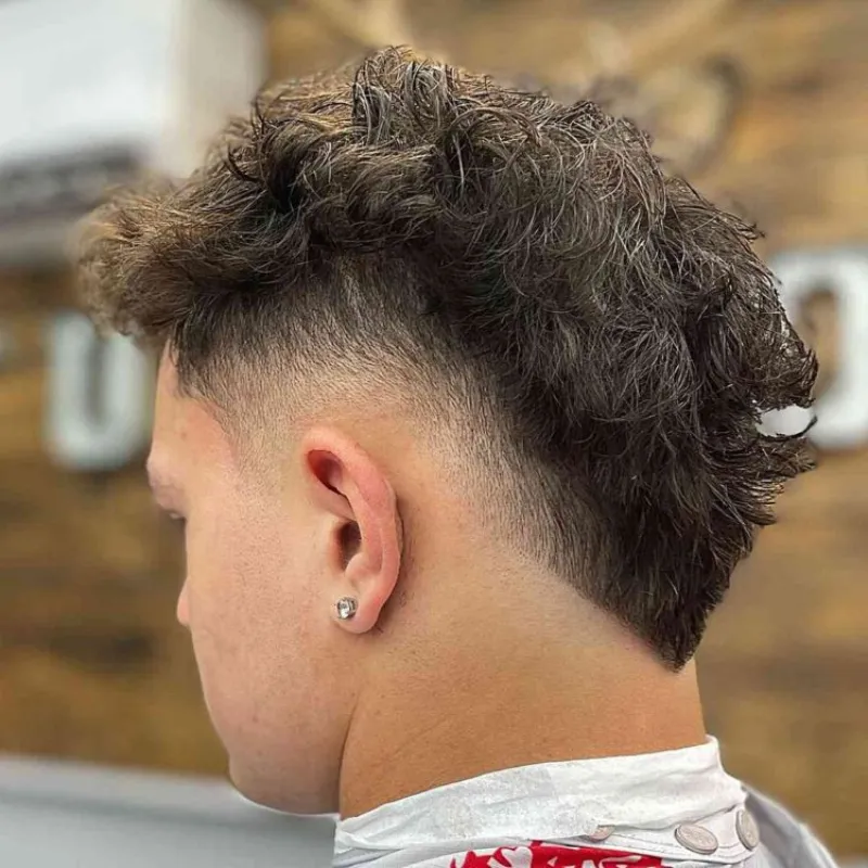 High Burst Fade with Textured Top
