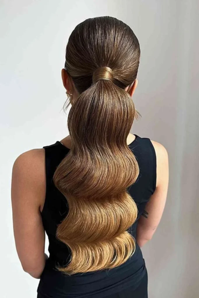 Hollywood Wavy Low Ponytail