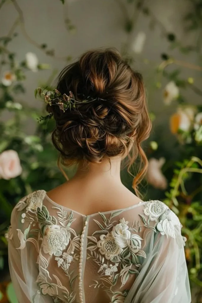 Long Hair Bridesmaid Wedding Updo