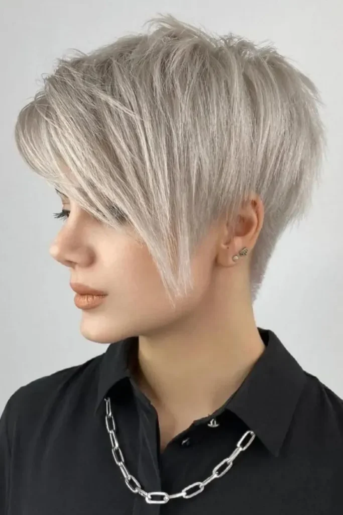 Long Pixie Cut With Bangs