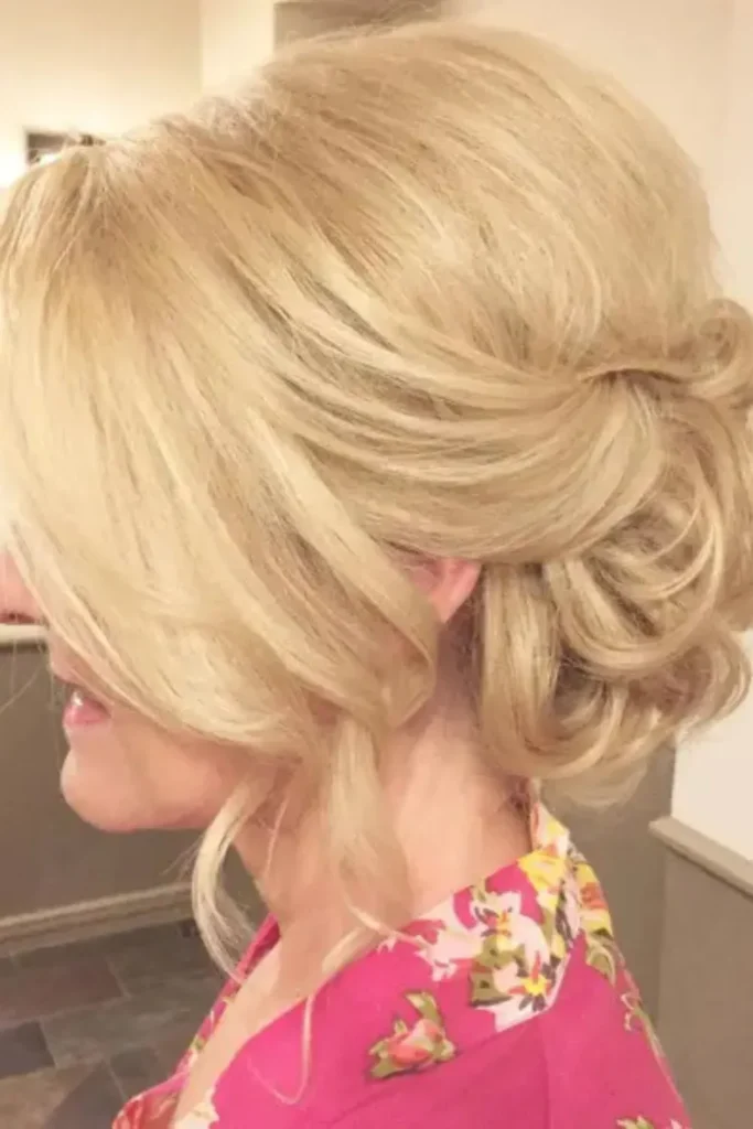 Low Updo with Side Bangs