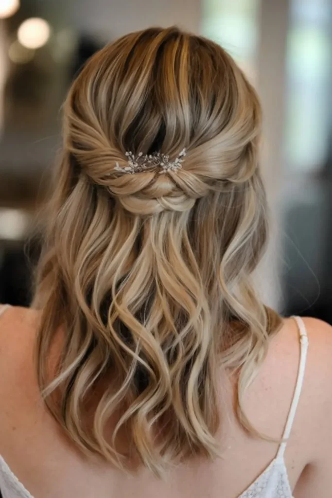 Medium Hair Half-Up Style