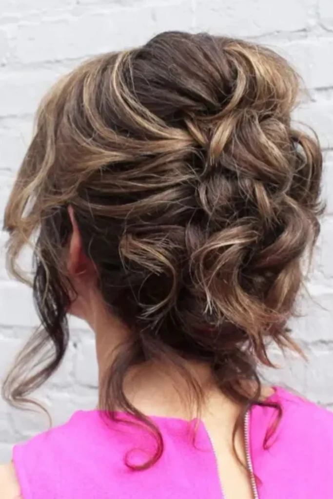 Messy Updo with Tendrils