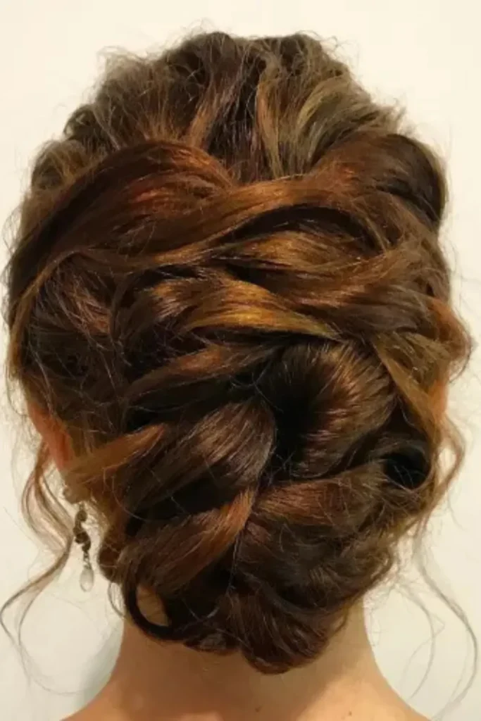Messy Woven Updo