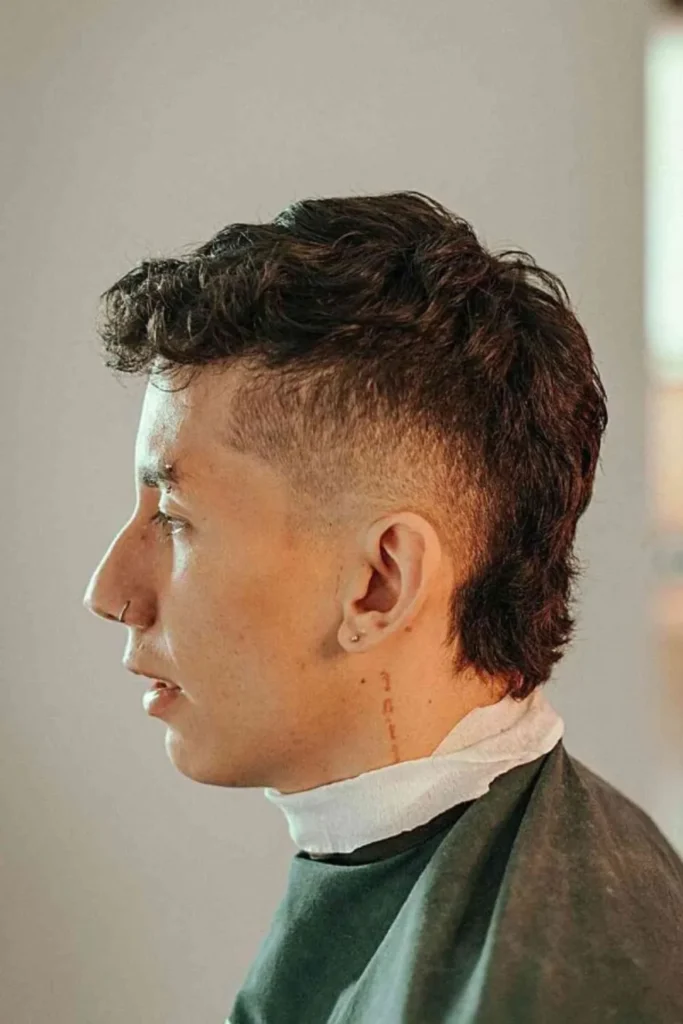 Mullet Burst Fade for Textured Hair