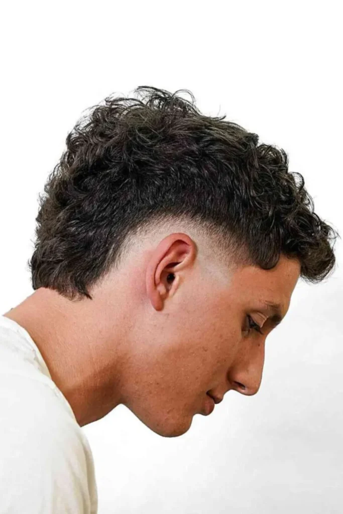 Perfect Short Mullet with a Burst Fade