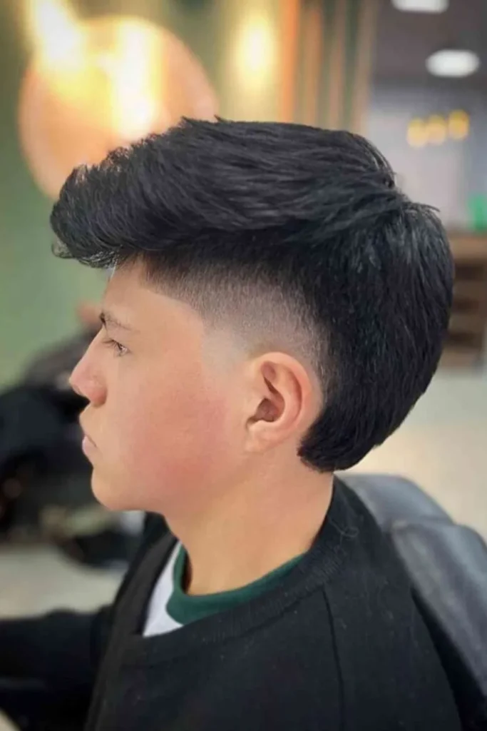 Quiff with Burst Faded Sides