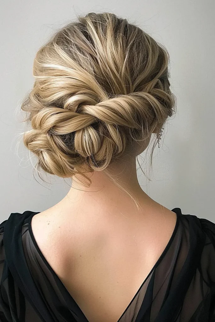 Romantic Side Updo for Bridesmaid Hair