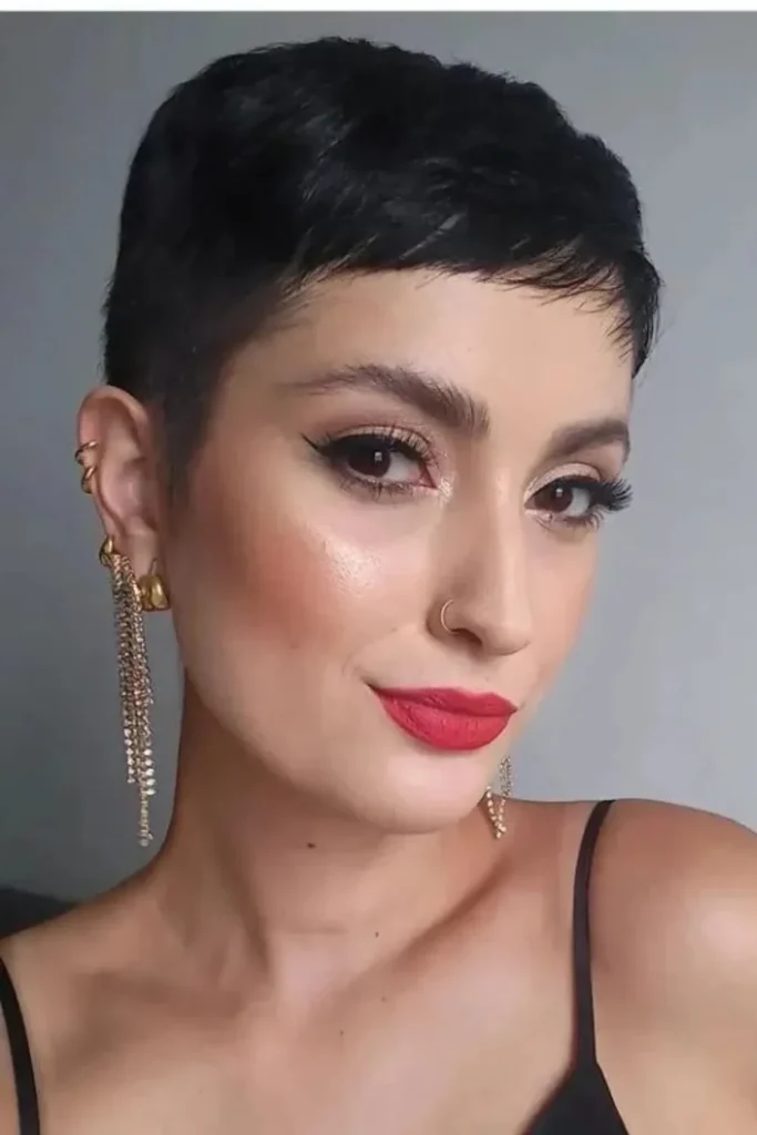 Short Pixie Cut With Bangs