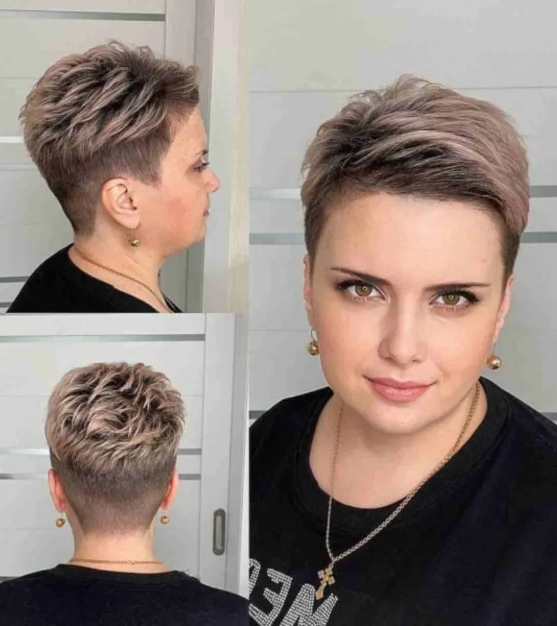 Short Pixie Undercut with Piece-y Layers