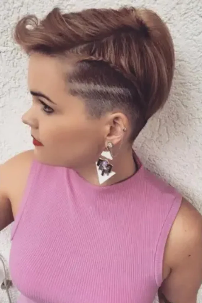 Side Braid on a Scene Pixie Hawk