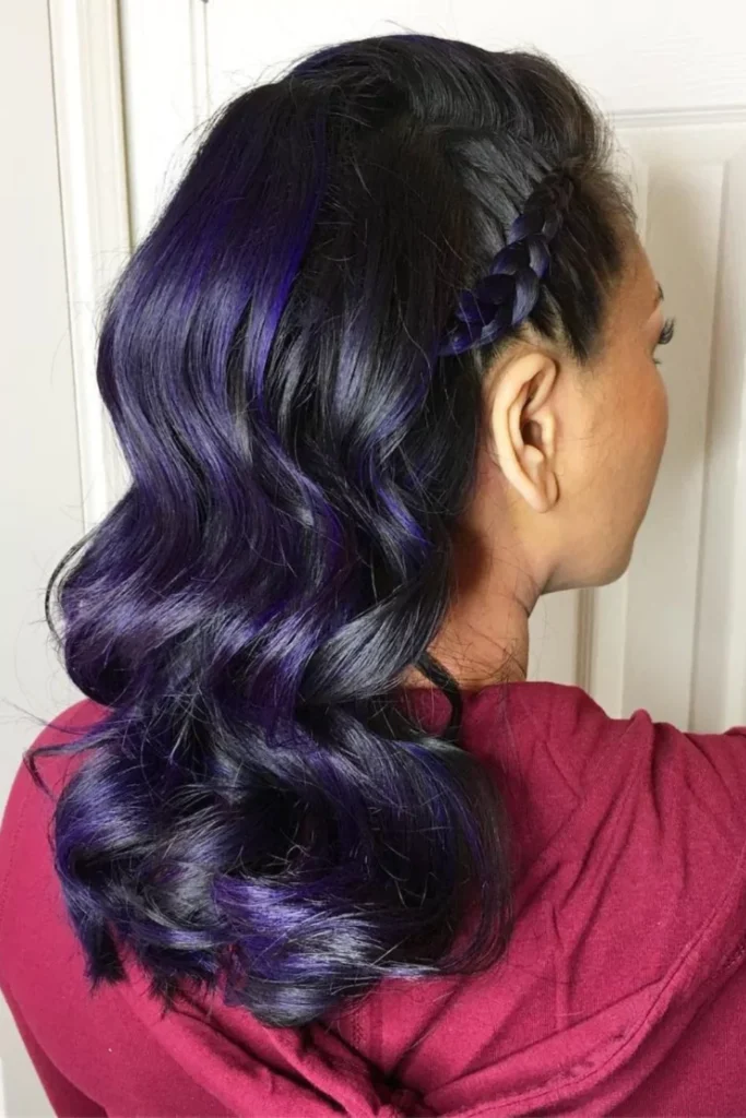 Side French Braid with Hollywood Waves