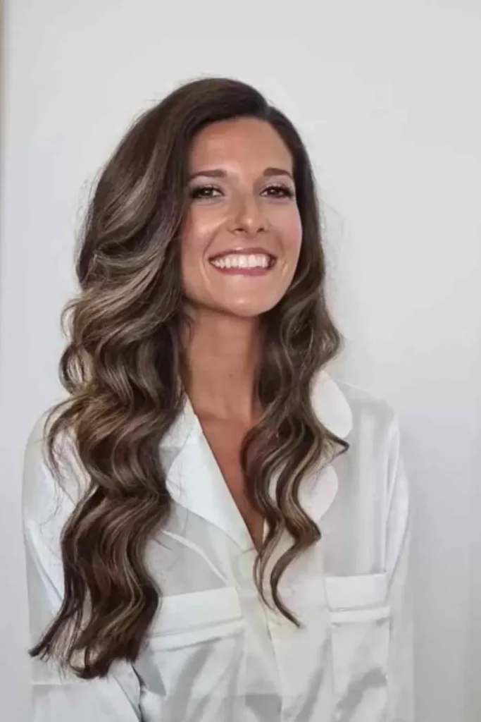 Side Part and Soft Waves for Long Hair
