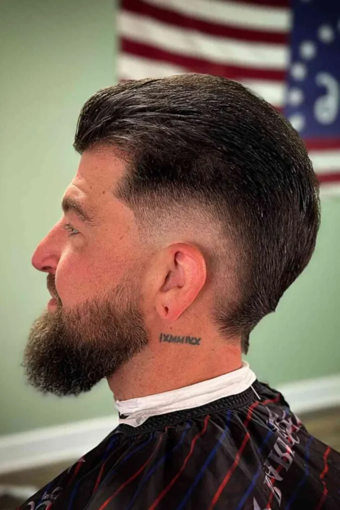 Slick Back with Taper Fade