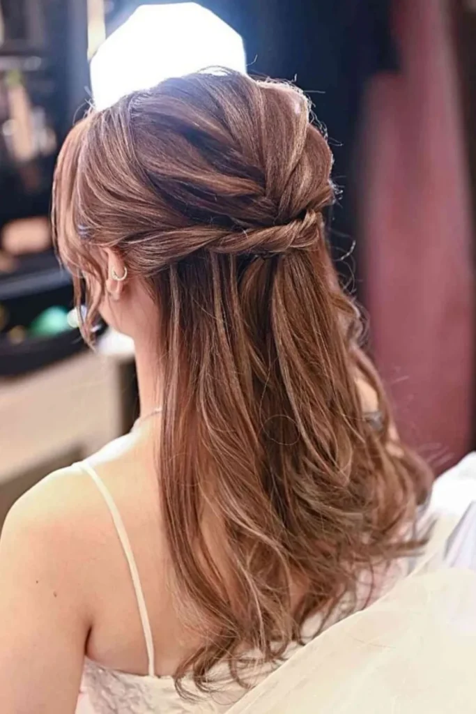 Soft Twisted Half Updo