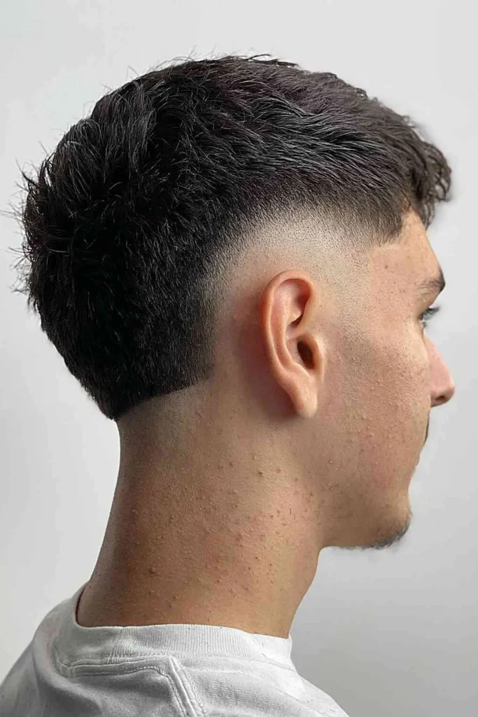 Textured Cropped Hair with Burst Fade