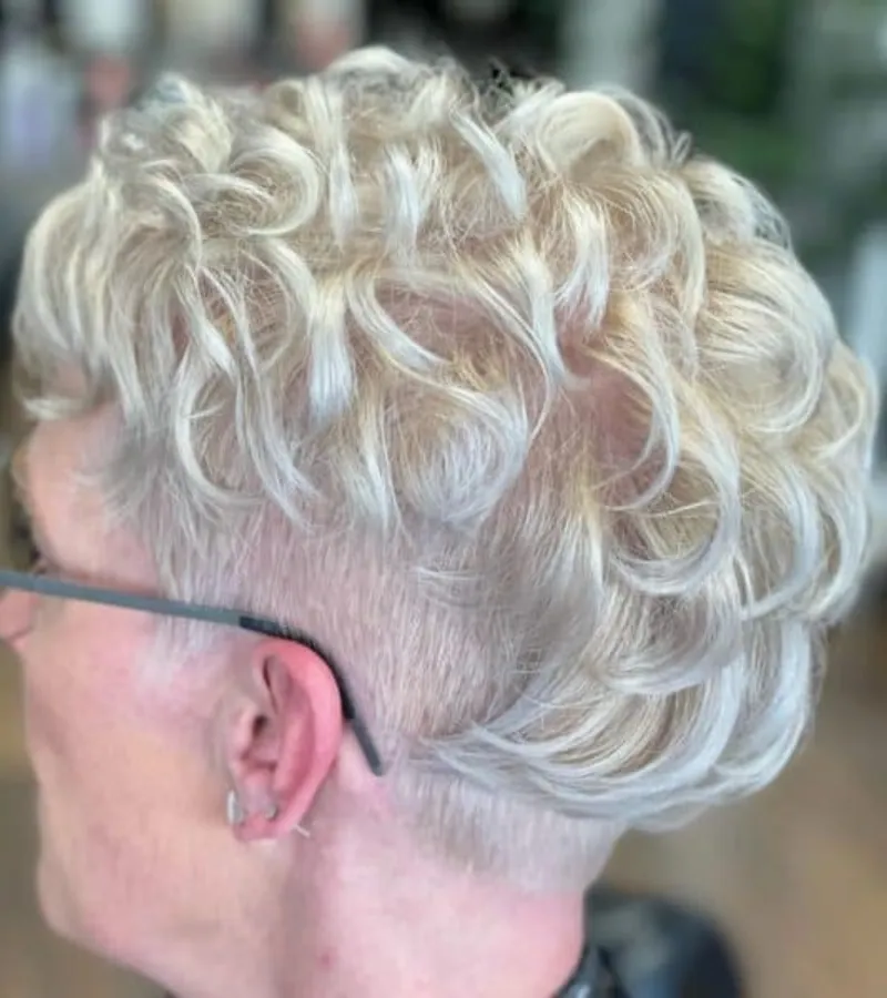 Undercut Pixie Cut for Older Women with Glasses