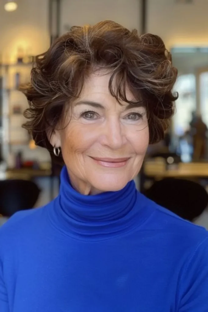 Wavy Pixie for Women Over 60