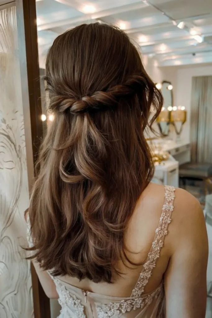 Wedding Half-Up Style for Fine Hair