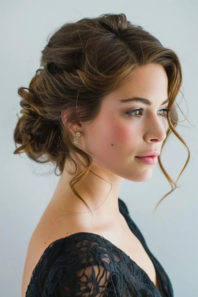 Wedding Low Updo for Bridesmaids