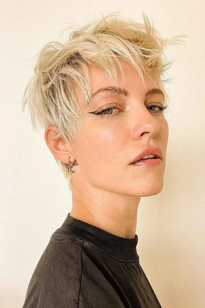 Youthful Blonde Pixie for Messy, Thin Hair
