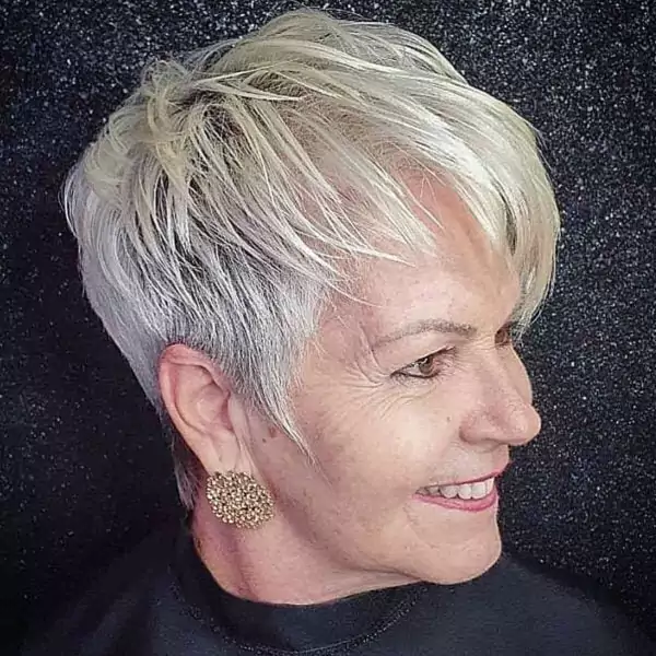 Blonde Textured Pixie Style