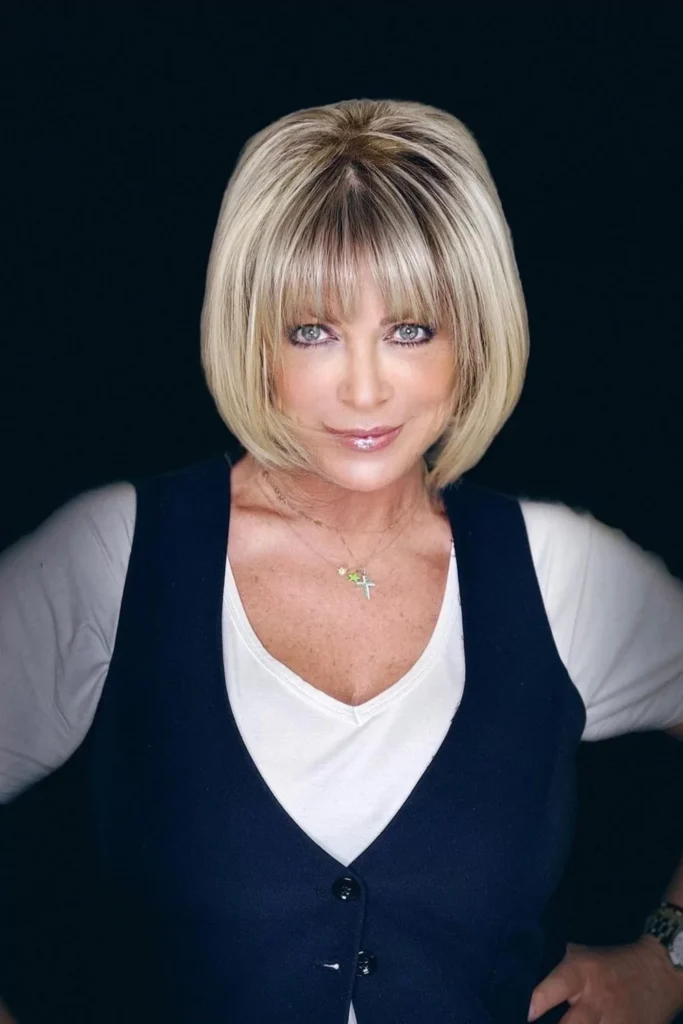 Rounded Blonde Bob
