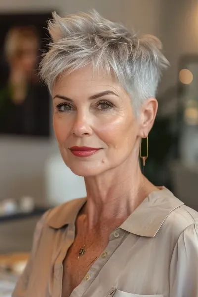 Spiked Short Pixie for Fine Hair