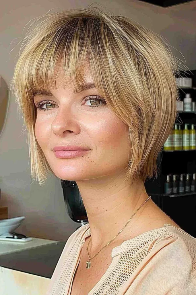 Super Short Cropped Cut with a Fringe
